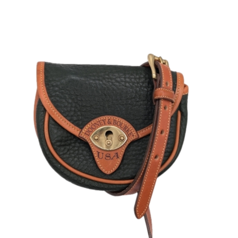Dooney & Bourke USA AWL Vintage Mini Saddlebag Crossbody All Weather Leather
